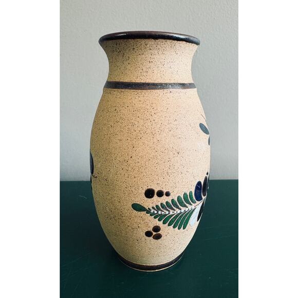 Mid Century Mexico Vase - Bird and Flowers Vase - Signed - Picture 3 of 7